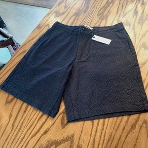 Taylor Stitch - The Easy Short in Heather Navy Seersucker